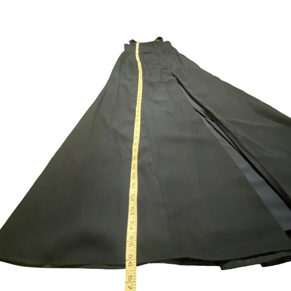 Dessy Collections 3039 Long dress Size 2 Midnight navy blue NWT Formal Crepe - Picture 10 of 12